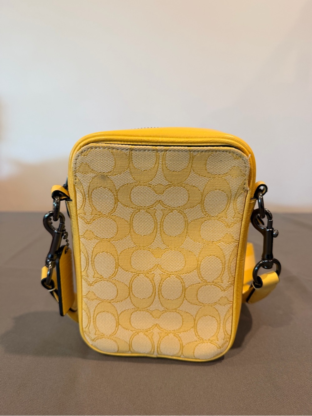 COACH Yellow Signature Crossbody Camera Bag - Picture 2 of 3